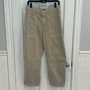 Velvet by Graham & Spencer Brylie Barrel Leg Pants Oyster Tan Size 6